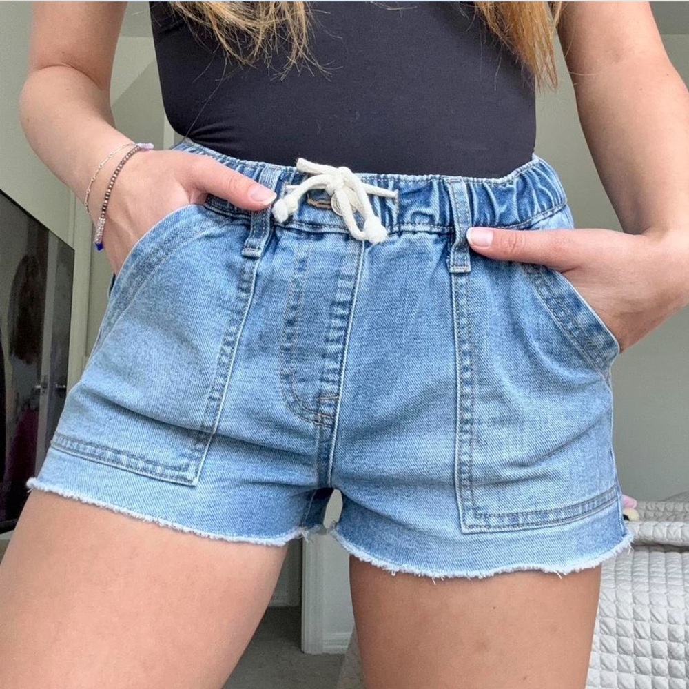 No Boundaries Light Blue Jean Shorts